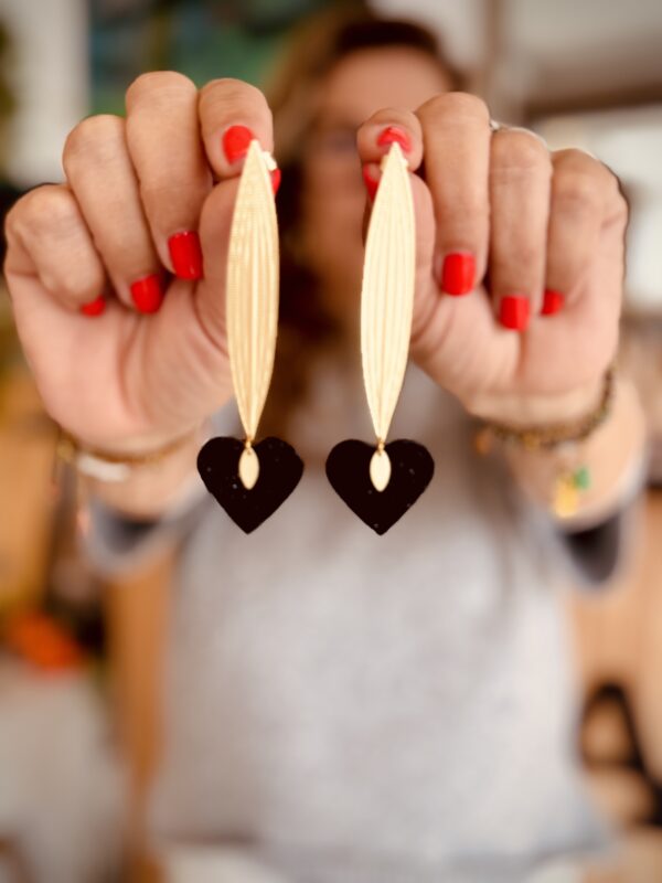 Boucles d'oreilles CASSANDRA noir