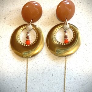 Boucles d'oreilles JACQUELINE marron