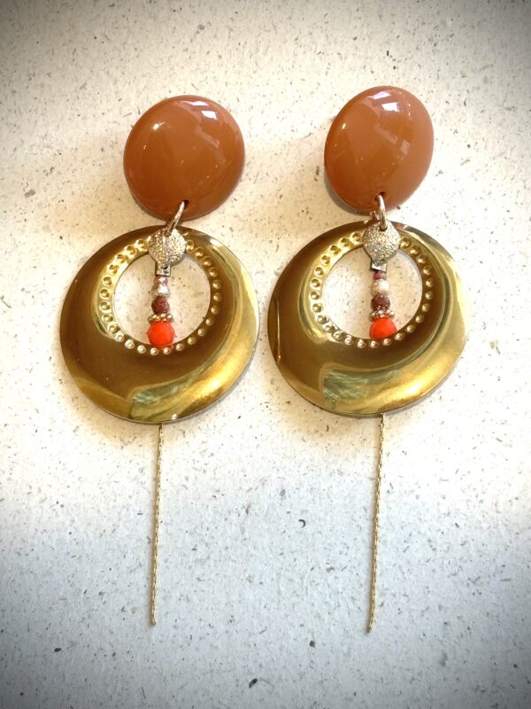 Boucles d'oreilles JACQUELINE marron