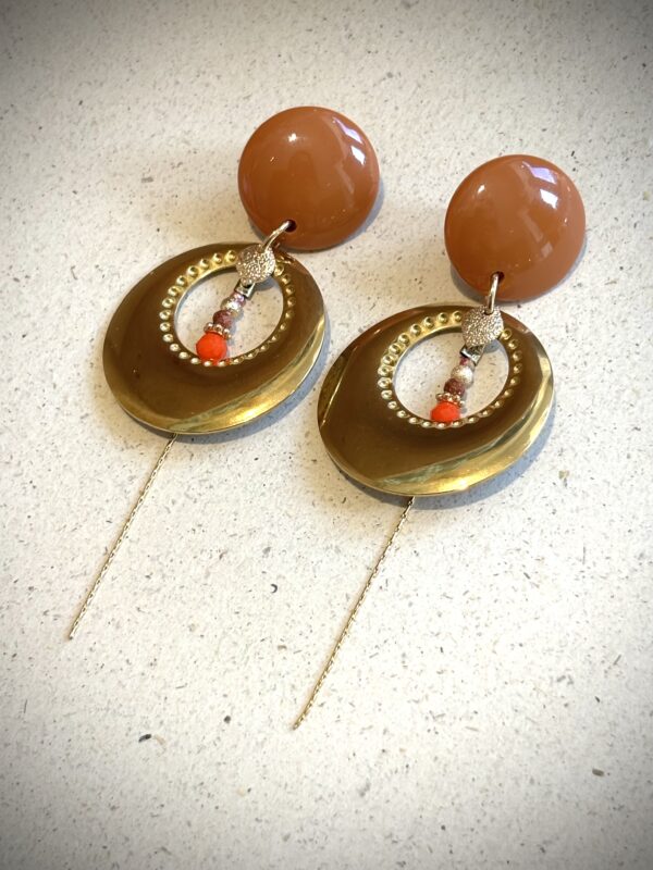 Boucles d'oreilles JACQUELINE marron – Image 3