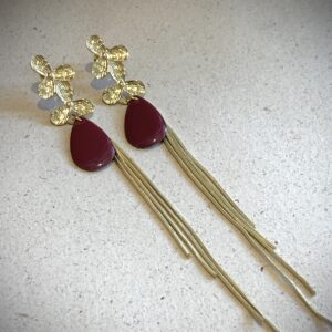 Boucles d'oreilles LISA bordeaux