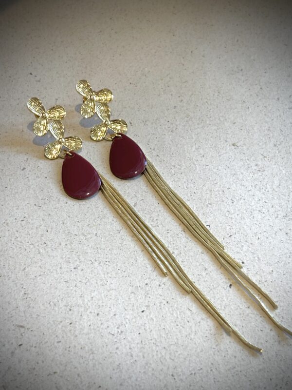Boucles d'oreilles LISA bordeaux