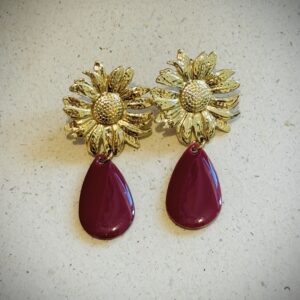 Boucles d'oreilles COLETTE bordeaux