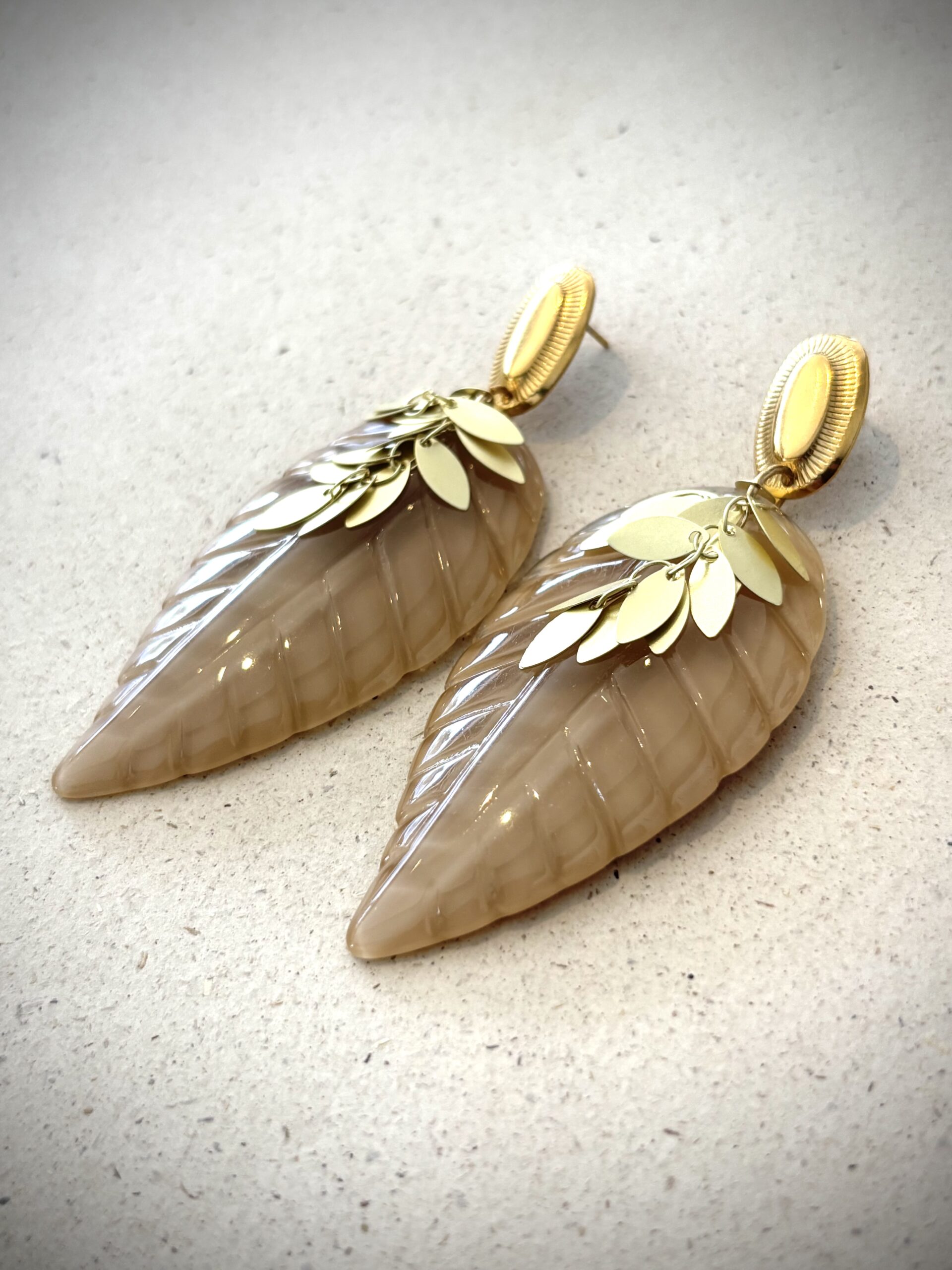 Boucles d'oreilles JENA beige – Image 3