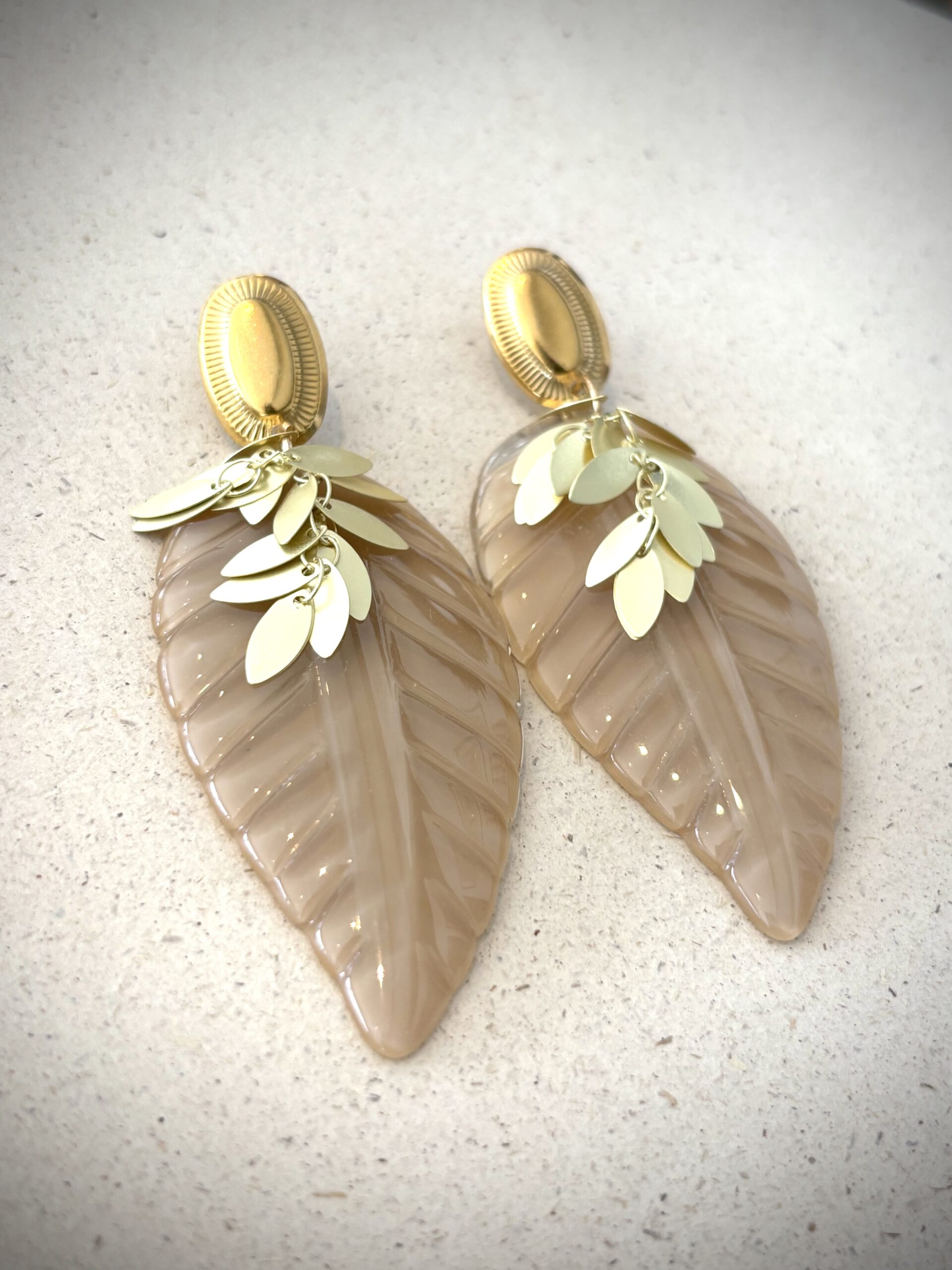 Boucles d'oreilles JENA beige – Image 2