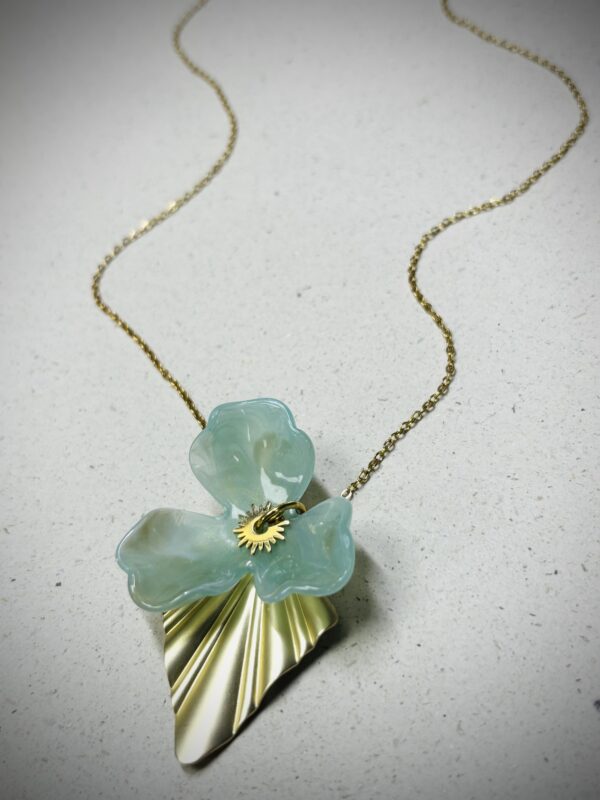 Collier long LINE vert d'eau – Image 2