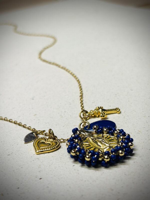 Collier LEANE bleu marine – Image 2