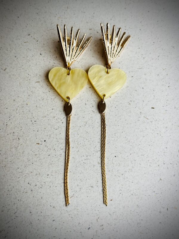 Boucles d'oreilles VALENTINE jaune