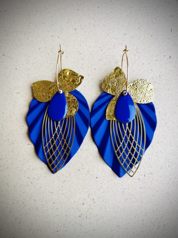 Boucles d'oreilles CLAUDETTE bleu