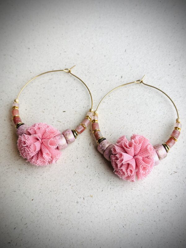 Boucles d'oreilles JANYS rose