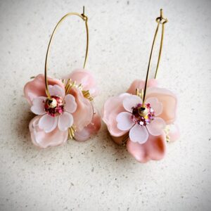 Boucles d'oreilles JOANE rose
