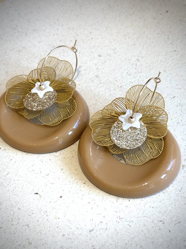 Boucles d'oreilles BRIDGET marron – Image 2