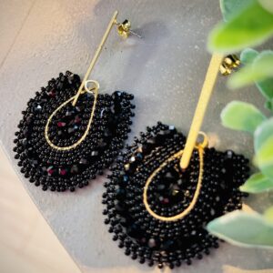 Boucles d'oreilles CLAUDIA noir