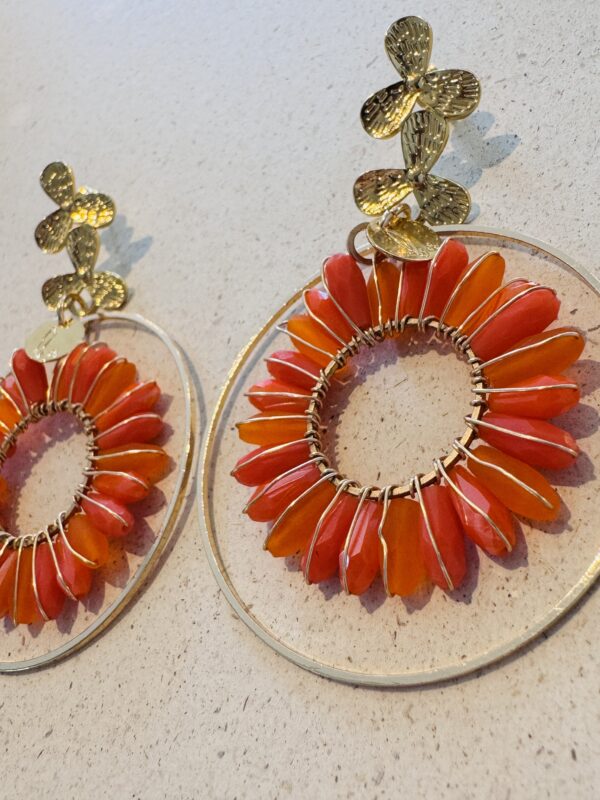 Boucles d'oreilles ISABELLA orange – Image 3