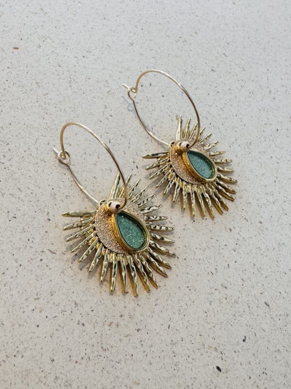 Boucles d'oreilles EVELYN turquoise – Image 2
