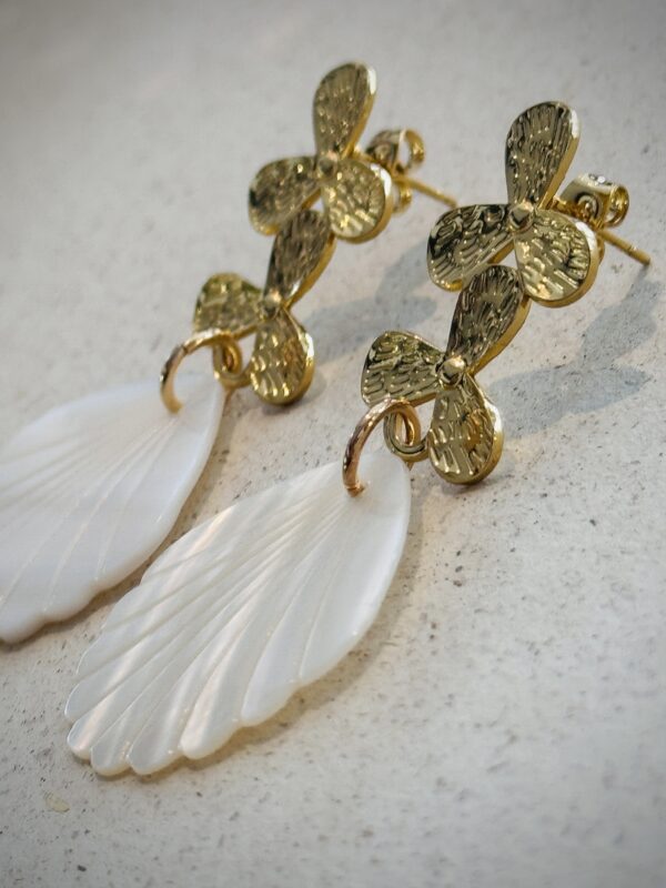 Boucles d'oreilles CARMEN blanc – Image 3