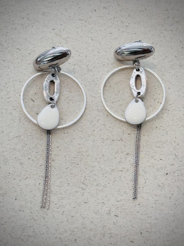 Boucles d'oreilles CASSIE blanc – Image 2