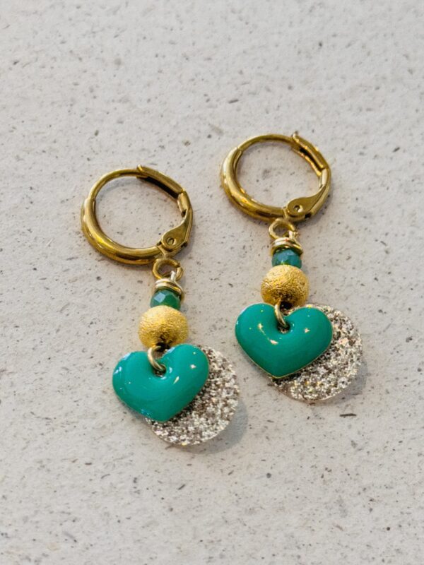 Boucles d'oreilles DAISY vert