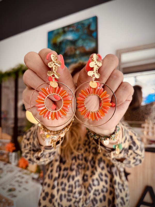 Boucles d'oreilles ISABELLA orange
