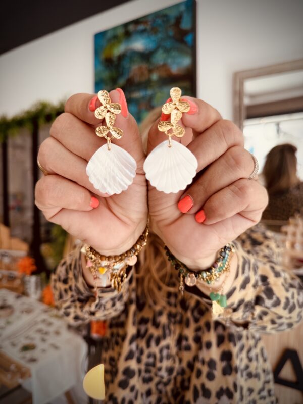Boucles d'oreilles CARMEN blanc