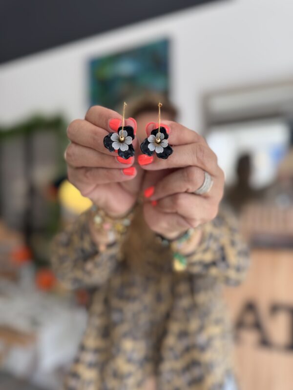 Boucles d'oreilles SHELBY noir
