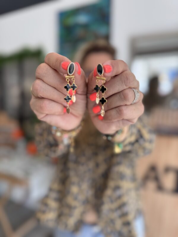 Boucles d'oreilles CHARLOTTE noir