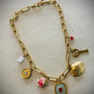 Collier TESS rose multicolore