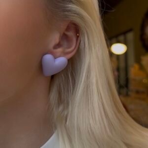 Boucles d'oreilles BËTH mauve