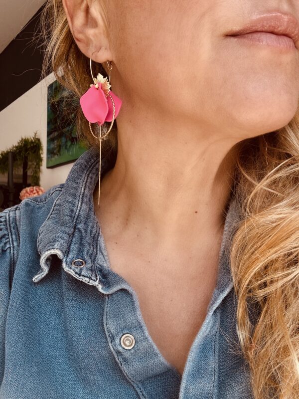 Boucles d'oreilles MADELINE rose – Image 2