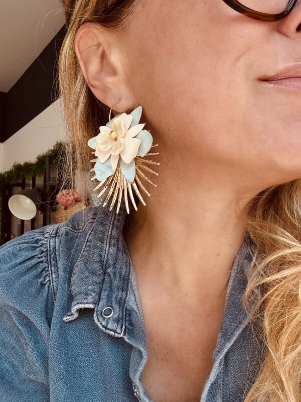 Boucles d'oreilles PAOLA turquoise – Image 3