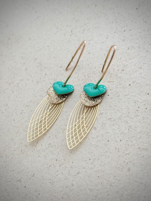 Boucles d'oreilles LOUISA vert – Image 3