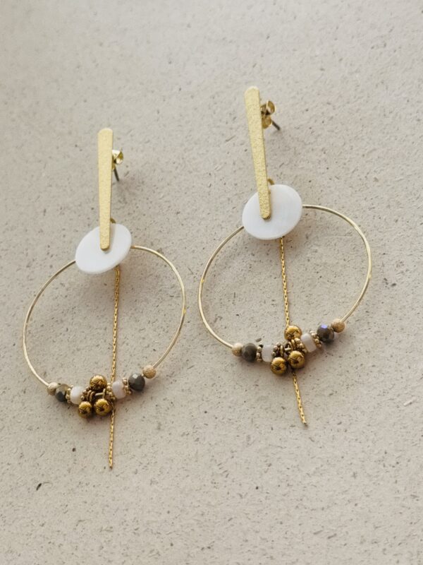Boucles d'oreilles LORENN blanc – Image 3