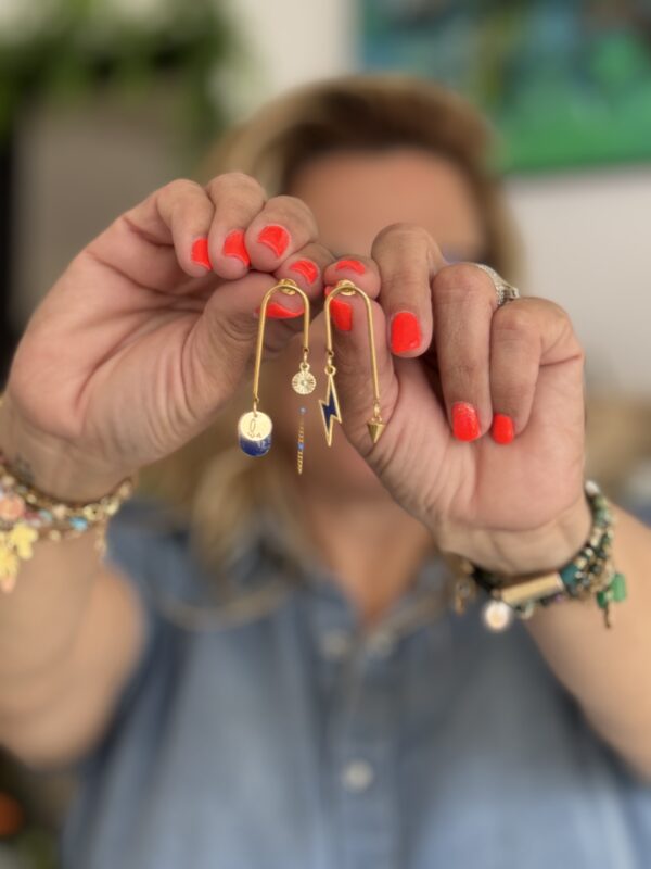 Boucles d'oreilles ORIGINALE bleu