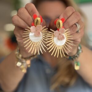 Boucles d'oreilles CAPUCINE rose