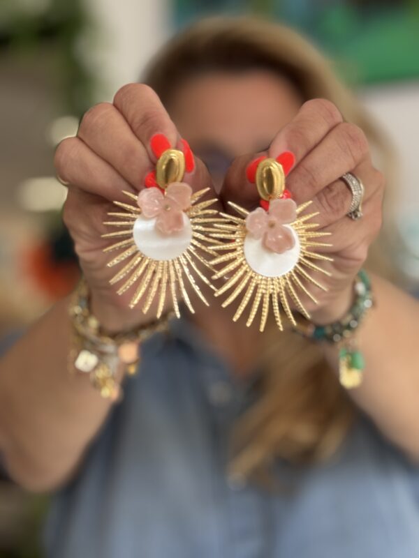 Boucles d'oreilles CAPUCINE rose