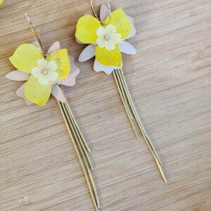 Boucles d'Oreilles LIANA jaune