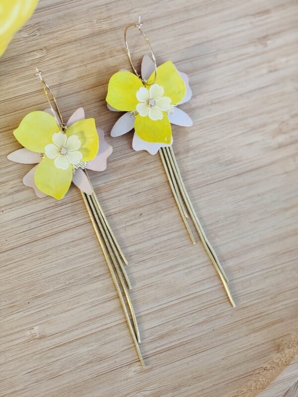 Boucles d'Oreilles LIANA jaune