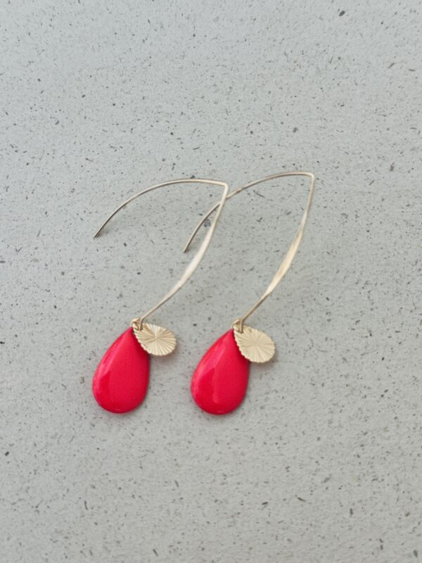 Boucles d'oreilles ENZA corail