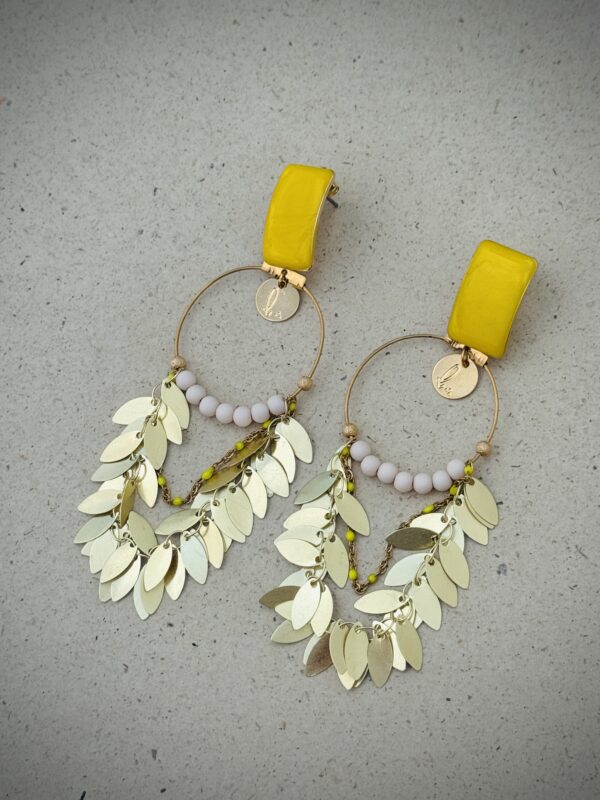 Boucles d'oreilles GAIA jaune