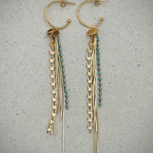 Boucles d'oreilles NOUR emeraude