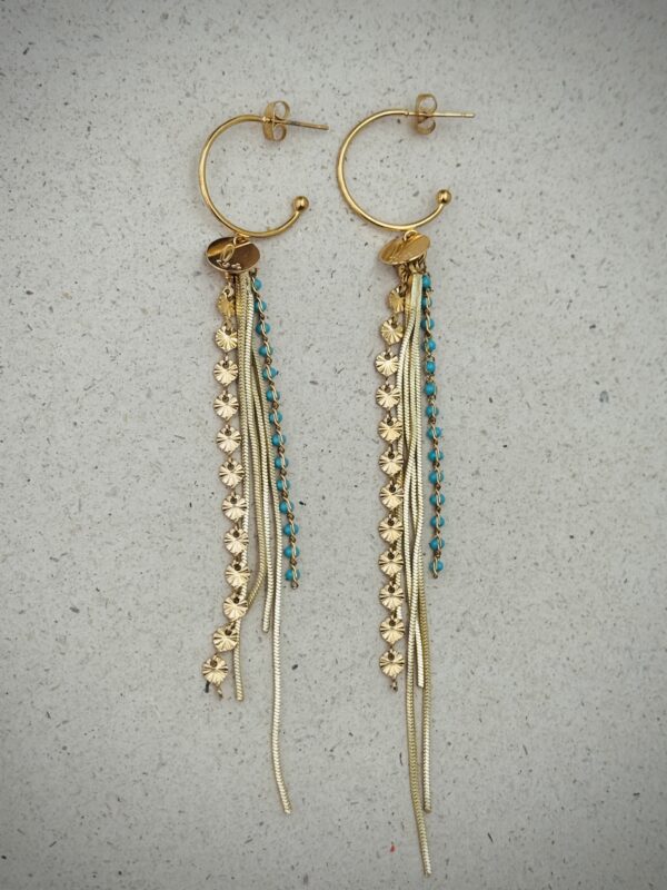Boucles d'oreilles NOUR emeraude