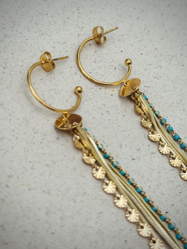 Boucles d'oreilles NOUR emeraude – Image 2