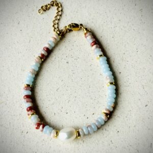 Bracelet BLANCHE bleu ciel multicolore