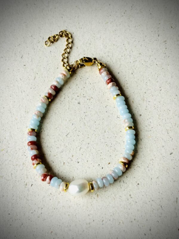 Bracelet BLANCHE bleu ciel multicolore
