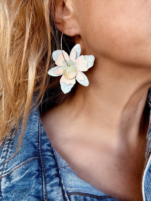 Boucles d'oreilles ARIELLE turquoise – Image 3