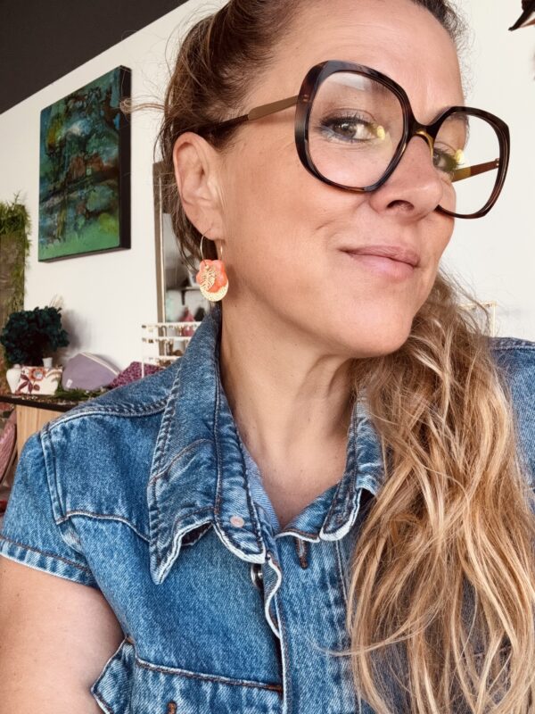 Boucles d'oreilles LYNA orange – Image 3