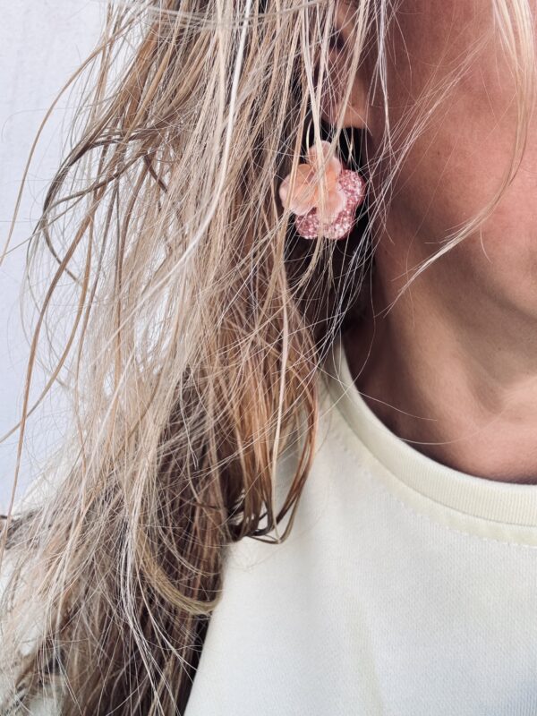 Boucles d'oreilles LAURE rose, orange – Image 3
