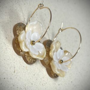 Boucles d'oreilles LAURE beige