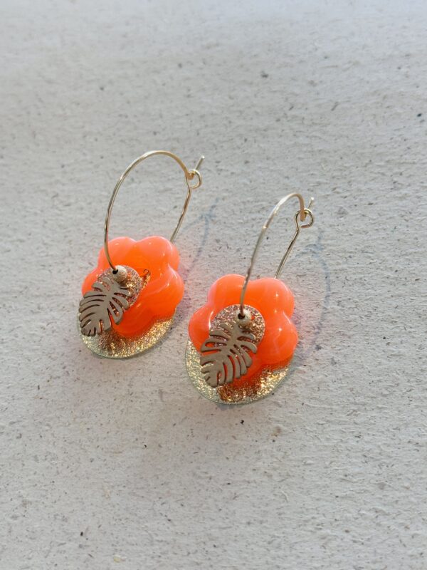 Boucles d'oreilles LYNA orange – Image 2