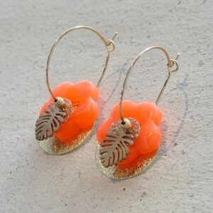 Boucles d'oreilles LYNA orange